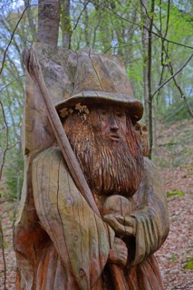 Gandalf, magician, wooden sculpture, The Lord of the Rings, J.R. Tolkien, fantasy, woodcarving,