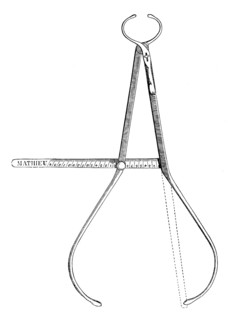 Apparatus for craniometry, 19th century