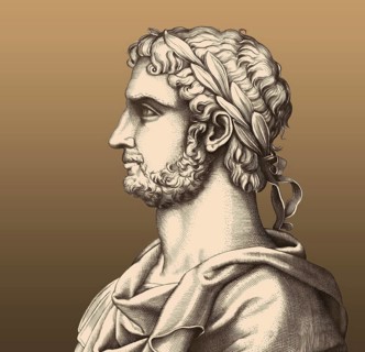 Hadrian or Publius Aelius Hadrianus Augustus, 76 - 138, Roman emperor, digitally edited