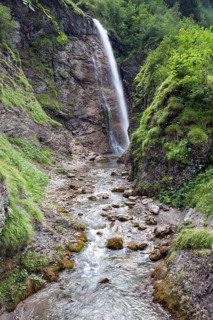 Waterfall, Stuibenfall, Oytal, near Oberstdorf, Allgäu Alps, Oberallgäu, Allgäu, Bavaria, Germany