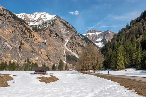 Oytal hinten Kratzer und Berge der Allgäu Alps, Oytalhaus, Oberstdorf, Oberallgäu, Allgäu, Bavaria,