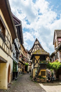 Medieval village and colourful half-timbered houses, Eguisheim, Plus beaux villages de France,