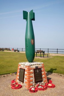 Royal Engineers bomb disposal memorial, Mundesley, Norfolk, England, United Kingdom