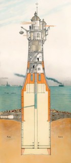 Roter Sand Lighthouse, Weser estuary, North Sea, Germany, 19th century