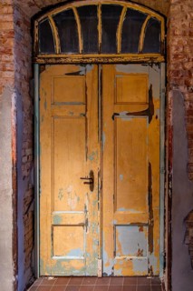 Interior view, former Alpine house on the historic site of the tuberculosis sanatorium in Beelitz,