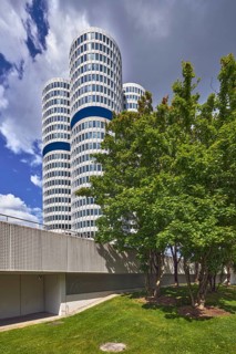 BMW group headquarters, BMW four-cylinder engine, BMW tower, BMW high-rise building, architect Karl