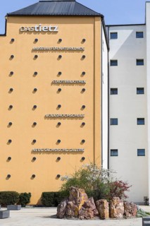 Newly designed facade of the former Tietz department stores' in the city centre of Chemnitz,