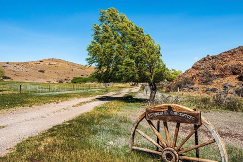 Estancia El Correntoso, at road Bajo Caracoles (ruta 40) to Paso Roballo at chilenean border,