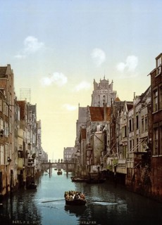 Voorstraatshaven, Dordrecht, Holland, ca 1895, Historic, digitally restored reproduction from a