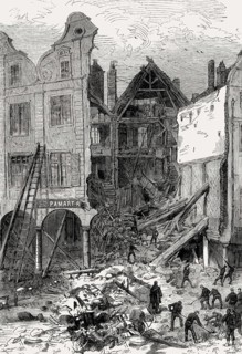 Demolition a historic house, Rue de la Taillerie, Arras, département du Pas-de-Calais, région