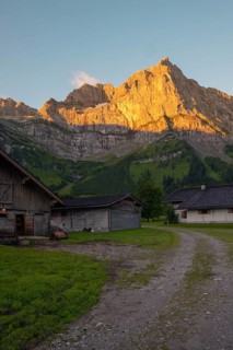The alpine village of Eng, Eng-Alm, Karwendel mountains, Tyrol, Austria