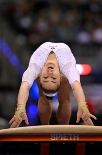 Madita Mayr GER Vault Action Gymnastics, EnBW DTB-Pokal, Porsche-Arena, Stuttgart,
