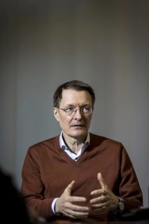Karl Lauterbach (SPD), Federal Minister of Health, recorded during an interview at the Federal