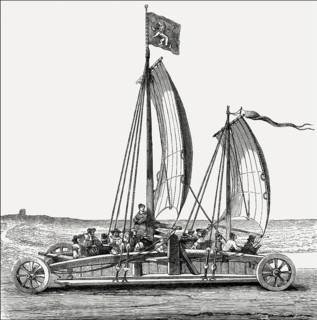 Land sailing, Netherlands, 19th century