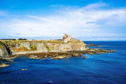 Ruins of Tantallon Castle, North Berwick, East Lothian, Scotland, UK