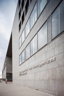 Entrance to the regional and labour court in Düsseldorf, Germany
