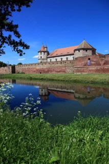 Fogarash Fortress, Cetatea Fagarasului, a historical monument, construction began in 1310, in the