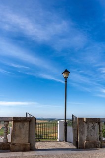 Candelabra in front of a blue sky, Vejer, Andalusia, Spain