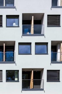 Real estate apartment block facade
