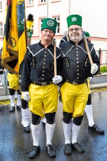Bergstreit Day 2025 in Schneeberg, the miners of all trades proudly wear their habit on this