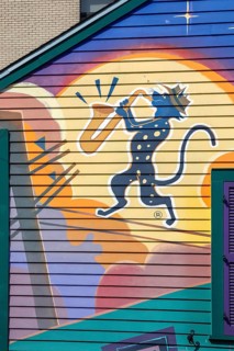 New Orleans, Louisiana - The Spotted Cat Music Club. New Orleans art and architecture often