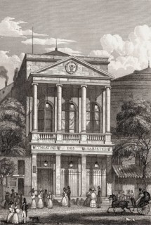 Théâtre des Variétés, Paris, antique steel engraved print, 1831