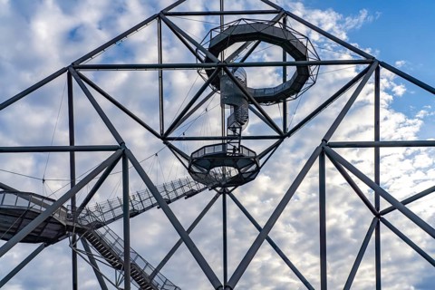The Emscherblick stockpile event, tetrahedron for short, in Bottrop, Ruhr region, North