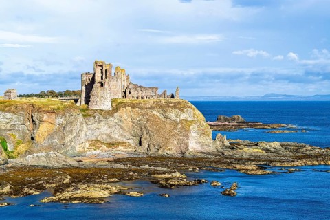 Ruins of Tantallon Castle, North Berwick, East Lothian, Scotland, UK