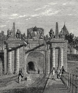 The gate of Saverne, La porte de Saverne, Kronenburger-Tor, Strasbourg, France, 19th century