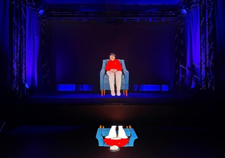 Hologram Theater Holo-Voices, communication with the eyewitness hologram by Inge Auerbacher,