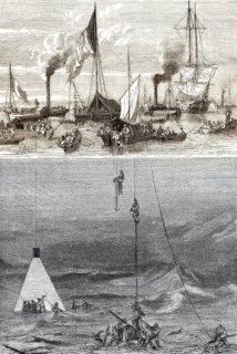 Suche nach dem versunkenen Schatz der Schlacht in der Bucht von Vigo, Ria von Vigo, Galicien,