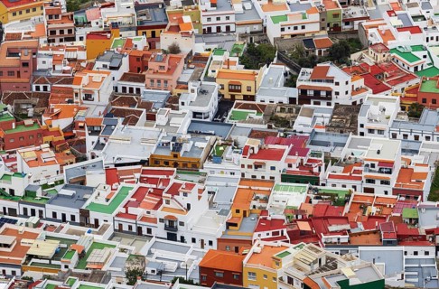 Houses from above, Garachico, Tenerife, Canary Islands, Spain