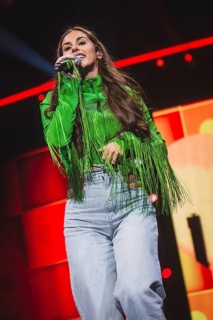 Sarah Engels at the Schlagernacht des Jahres live on Das Original Tour in the Berlin Uber Arena on