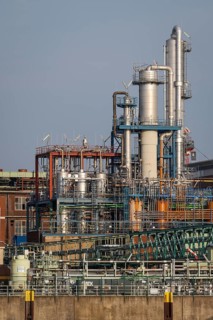 Leverkusen, North Rhine-Westphalia, Germany - Bayer Chempark Leverkusen, plant site on the Rhine,