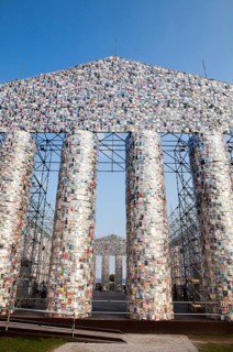 'The Parthenon of Books' by the Argentinian conceptual artist Marta Minujin, banned books,