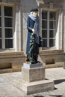 Statue of the poet Marie Noël, also known as Marie Rouget, Place de lHôtel de Ville, Town Hall