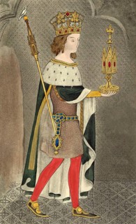 Sample of painting from St Stephen's Chapel, old Palace of Westminster, London, England, United