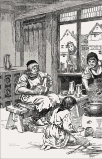 Pewter potter, Paris, France, Middle Ages