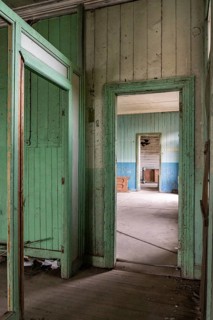 Abandoned administration building, Estancia San Gregorio, Puente Alto, Metropolitan Region, Chile