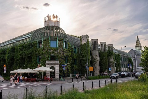 WARSAW, POLAND, MAY 23, 2023: Building of the University of Warsaw Library