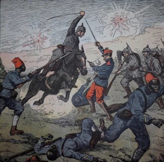 1st World War, From the battles around Reims, German infantry takes a French Turco regiment by