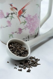 Green tea 'Gunpowder' from China, Gunpowder tea, China