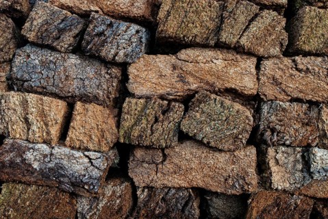 Peat mining in Goldenstedter Moor, Goldenstedt, Lower Saxony, Germany