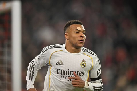 Cheers Joy Emotion Kylian Mbappé Real Madrid (10) portrait Football UEFA Champions League CL