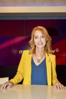 Kerstin Palzer (correspondent in the ARD capital studio), on the ARD talk show maischberger in the