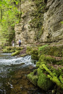 Hiking trail by the river, Wutach Gorge, Bonndorf, Baden-Württemberg, Black Forest, Germany