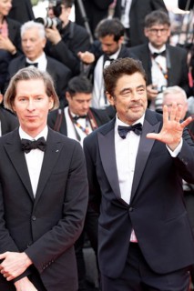 Cannes, France - 18.5.2024: Wes Anderson and Benicio del Toro on the red carpet during the 78th