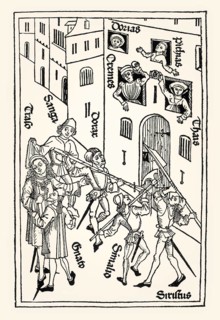 Woodcut from the tale edition Ulmer Terenz, Ulm, Konrad Dinckmut, 1486, digitally restored