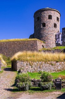 Ruins of Bohus Fortress, Swedish Bohus fästning, a castle complex dating back to the beginning of
