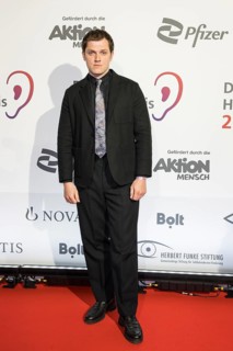 Enno Trebs in front of the German Audio Film Awards ceremony at the Colosseum cinema in Berlin on